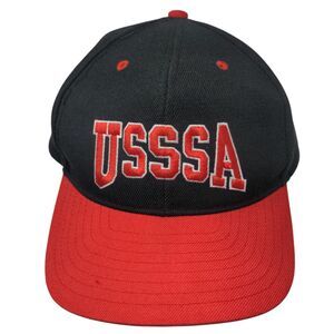 United States Specialty Sports Association Fitted Hat Black Red 7 1/2